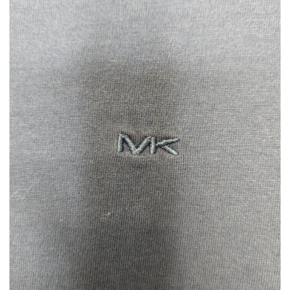 Michael Kors Mens T Shirt Large Navy Blue Cotton Short Sleeve Crew Logo Soft Tee - Picture 3 of 9